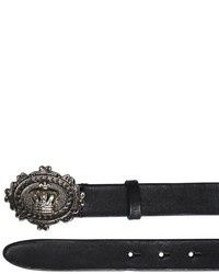 Dolce & Gabbana 30mm Crown Buckle Leather Belt