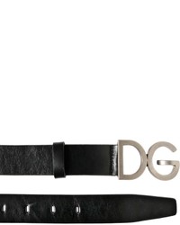 Dolce & Gabbana 30mm Logo Buckle Leather Belt