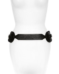 Topshop Double Buckle Embossed Leather Belt