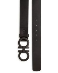 Salvatore Ferragamo Double Gancini Buckle Leather Belt