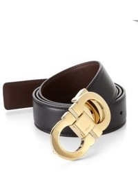 Salvatore Ferragamo Double Gancini Leather Belt