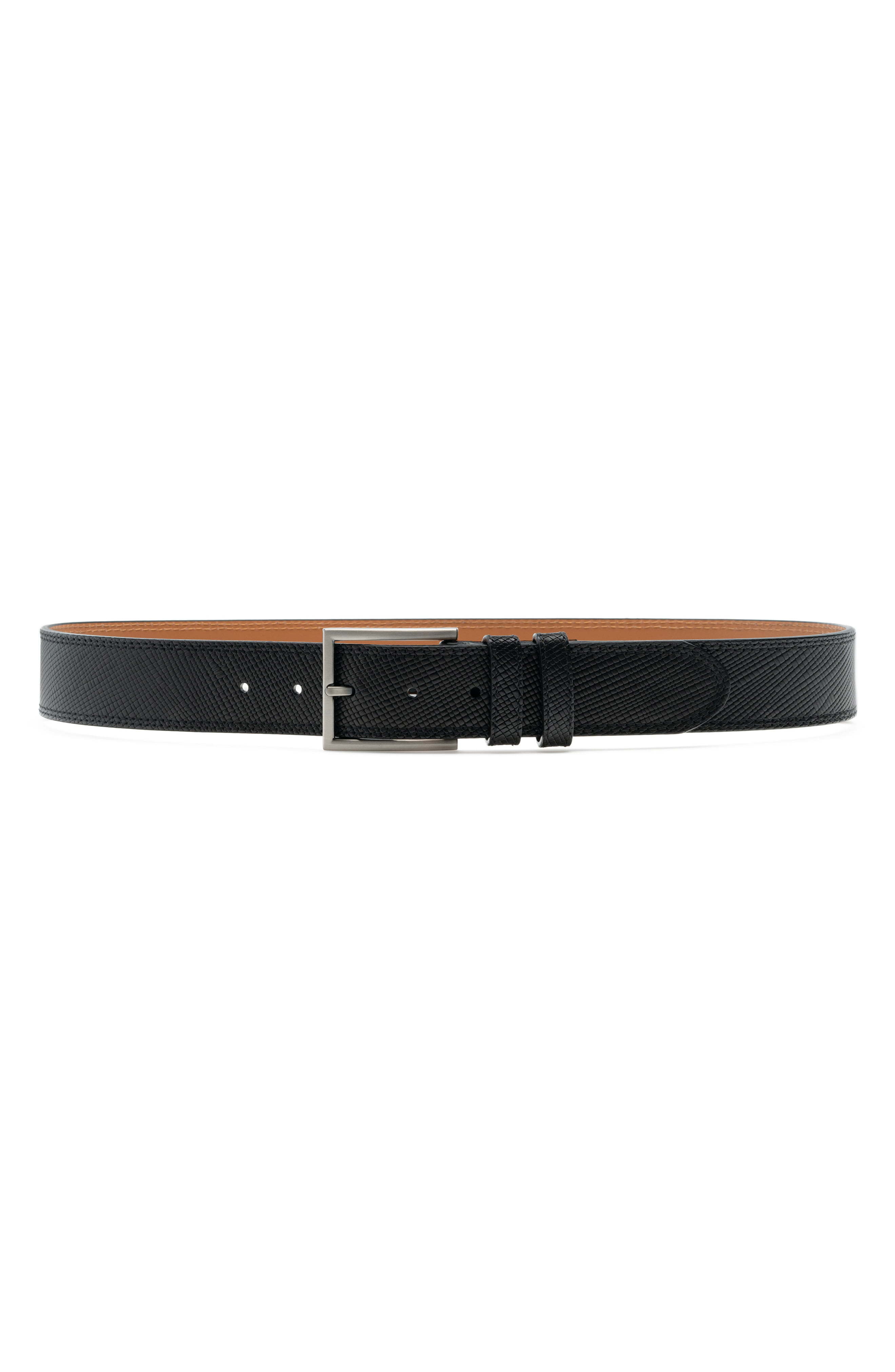Magnanni Eastwood Pebble Leather Belt, $135 | Nordstrom | Lookastic