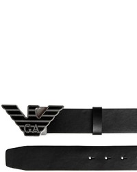 Emporio Armani 40mm Logo Buckle Leather Belt