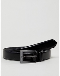 New Look Faux Leather Smart Belt In Black