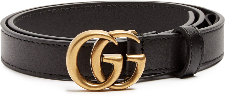 Gucci Gg Logo 2cm Leather Belt, $330 | MATCHESFASHION.COM | Lookastic