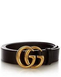 Gucci Gg Logo Leather 3cm Belt