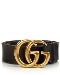 Gucci Gg Logo Leather 4cm Belt