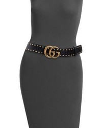 Gucci Gg Metallic Laced Leather Belt