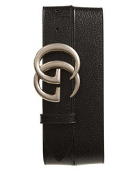 Gucci Gg Pebbled Leather Belt