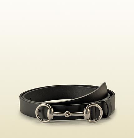 leather belt with horsebit
