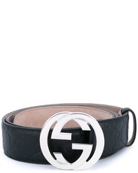 Gucci Silver Tone Logo Belt