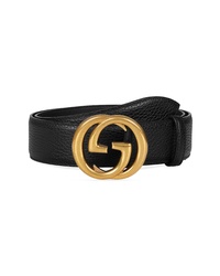 Gucci Interlocking G Calfskin Leather Belt
