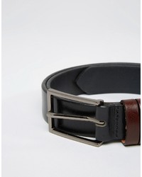Asos Leather Belt With Contrast Keepers