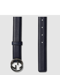 Gucci Leather Belt With Interlocking G