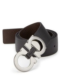 Salvatore Ferragamo Leather Double Gancini Belt