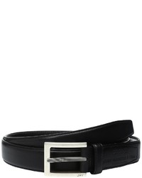 John Varvatos Leather Dress Belt With Rectangular Buckle Belts