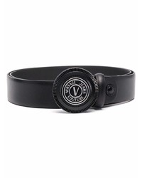 VERSACE JEANS COUTURE Leather Logo Buckle Belt