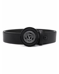 VERSACE JEANS COUTURE Leather Logo Buckle Belt