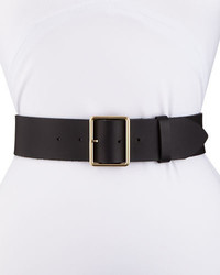 Frame Leather Rectangle Buckle Belt