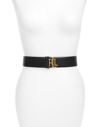Lauren Ralph Lauren Logo Buckle Leather Belt