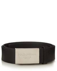 Dolce & Gabbana Logo Buckle Leather Belt