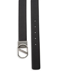 Ermenegildo Zegna Logo Buckle Reversible Leather Belt