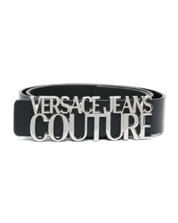 VERSACE JEANS COUTURE Logo Plaque Leather Belt