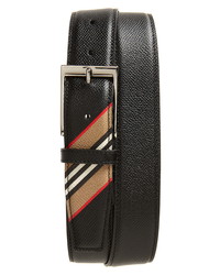 Burberry Louis Icon Stripe Leather Belt