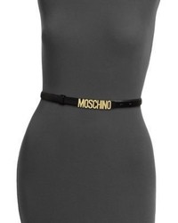 Moschino Medium Logo Leather Belt