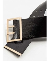 Mango Patent Leather Sash Belt