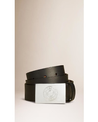 Burberry Plaque Buckle Leather Belt