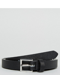 ASOS DESIGN Plus Smart Faux Leather Super Skinny Belt In Black