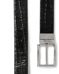 Etro Reversible 35cm Crocodile Embossed Leather Belt