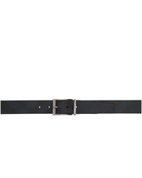 Burberry Authentic Reversible London Blue & Black Plaid Leather Belt 32-80