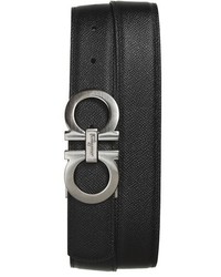 Salvatore Ferragamo Reversible Double Gancini Calfskin Leather Belt