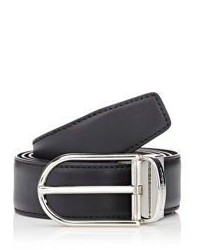 Ermenegildo Zegna Reversible Leather Belt Black