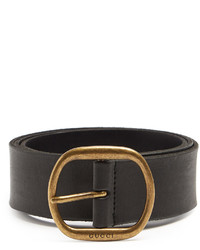 Gucci Rounded Square Buckle Leather Belt