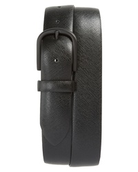 Canali Saffiano Leather Belt