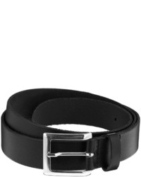 Asos Smart Belt In Black Leather