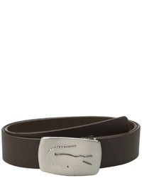 Lacoste Spw Leather Belt Metal Croc Buckle Plate