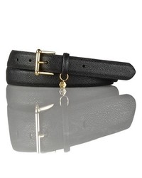 Lauren Ralph Lauren Stingray Embossed Leather Belt Size Small Black