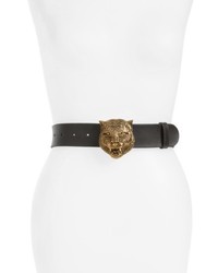 Gucci Tiger Buckle Leather Belt