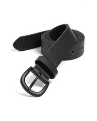 Topman Faux Leather Belt Black Smallmedium