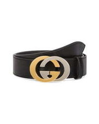 Gucci Two Tone Gg Leather Belt