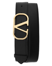 Valentino V Logo Leather Belt