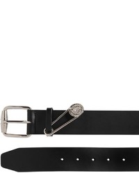 Versus Safety Pin Smooth Leather Belt