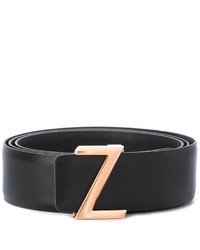 Z Zegna Logo Buckle Belt