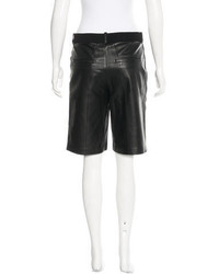 IRO Augie Leather Trimmed Shorts