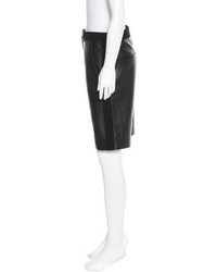 IRO Augie Leather Trimmed Shorts