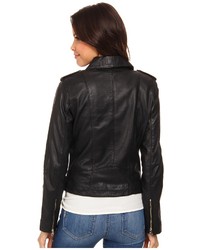 Cole Haan 20 Leather Moto Jacket Coat